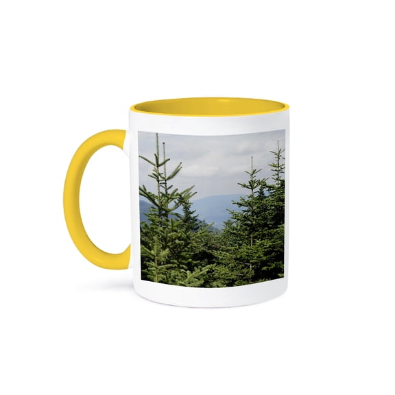 Mountain Pines Mug 11oz Two-Tone Yellow