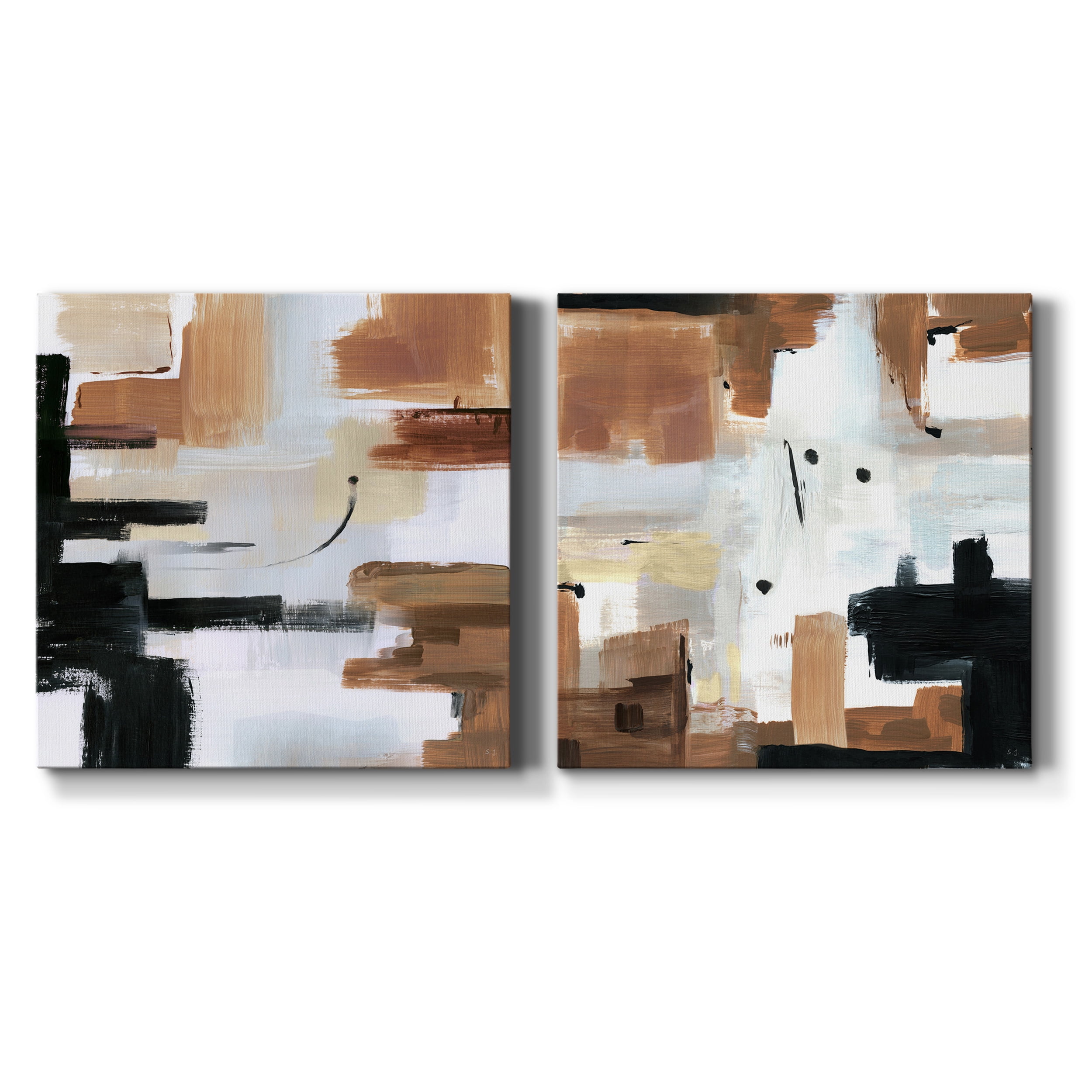 Mountain Plateau - Premium Gallery Wrapped Canvas - Ready to Hang Set of 2 - 32 x 32 Each