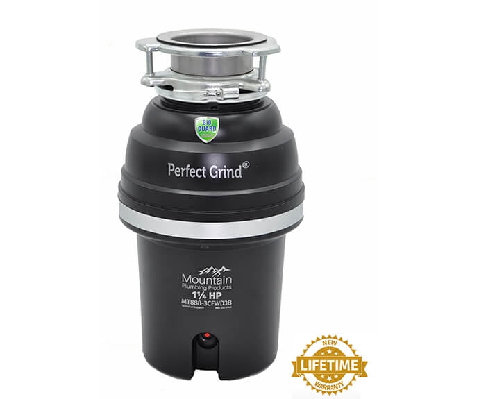 Mountain Plumbing MT888-3CFWD3B Perfect Grind Waste Disposer - Continuous Feed 1 1/4 HP