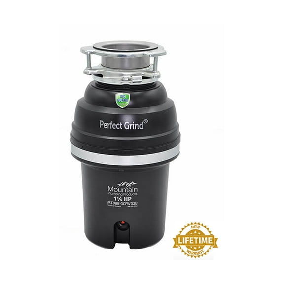 Mountain Plumbing MT888-3CFWD3B Perfect Grind Waste Disposer - Continuous Feed 1 1/4 HP