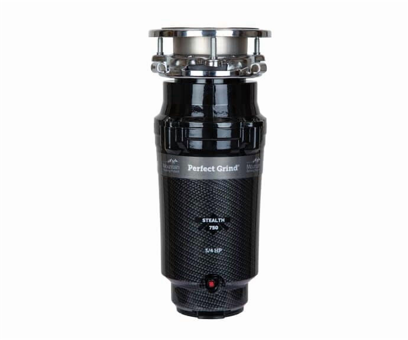 Mountain Plumbing Waste Disposer - Continuous Feed 3-Bolt Mount 3/4 HP in Black - STEALTH750