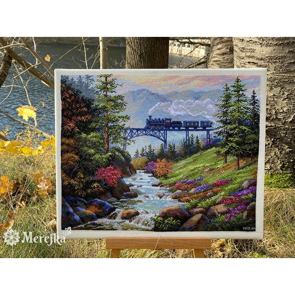 Mountain Railway K-205 Merejka Counted Cross-Stitch Kit