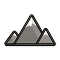 thumbnail image 1 of Mountain Range Applique Multi-Color Embroidered Hook & Loop Patch - 2.5 Inch Small, 1 of 5