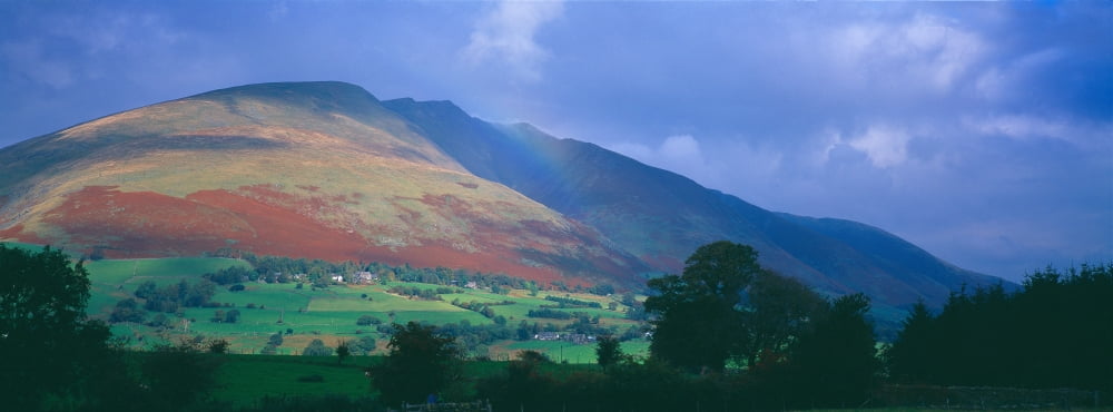 Mountain Range Grasmere Lake District Lake District National Park England Canvas Art - Panoramic Images (36 x 12)