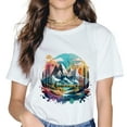 thumbnail image 1 of Mountain Range Landscape Beautiful WaterColor Sketch Shirt, 1 of 4