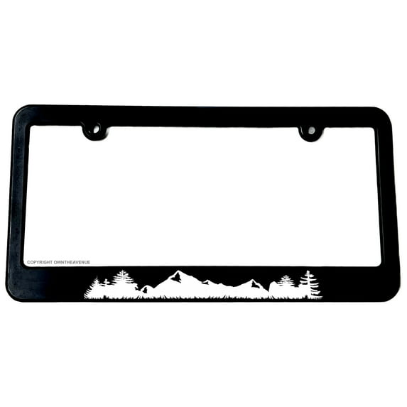 Mountain Range Nature Hiking Camping Landscape Scene License Plate Frame