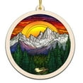 thumbnail image 1 of Mountain Range Stained Glass Suncatcher Ornament – Ornament Gift for Family, Friends, Men & Women, Christmas 2025 Keepsake, 1 of 6