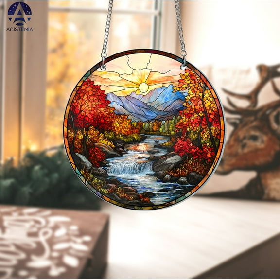 Mountain Range Suncatcher Window Decor Gift for Mothers Day, Acrylic Window Hangings, Suncatcher Ornament, Home Decor, Housewarming Gift