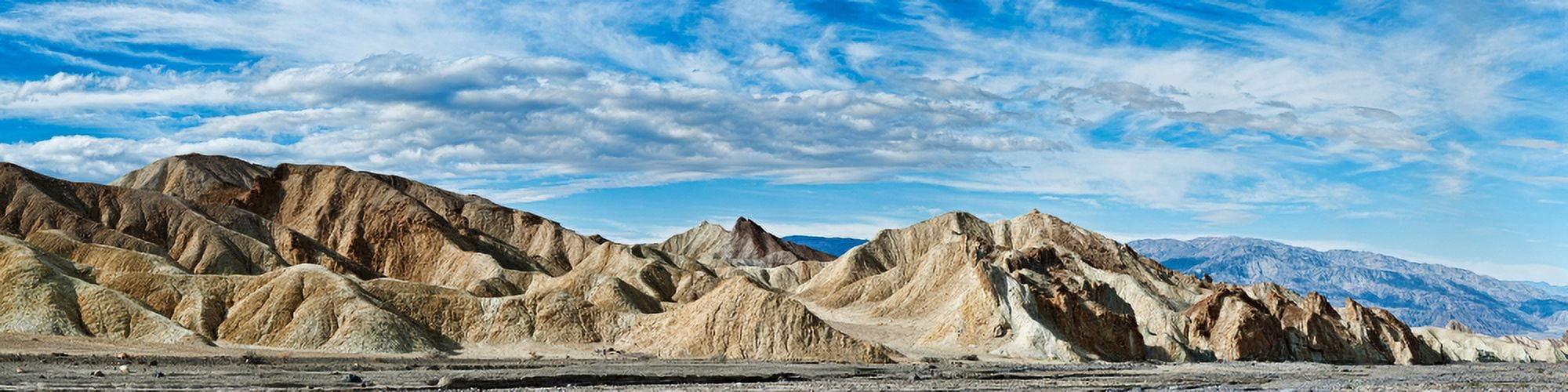 Mountain Range Twenty Mule-Team Canyon Death Valley Death Valley National Park California USA Canvas Art - Panoramic Images (36 x 9)