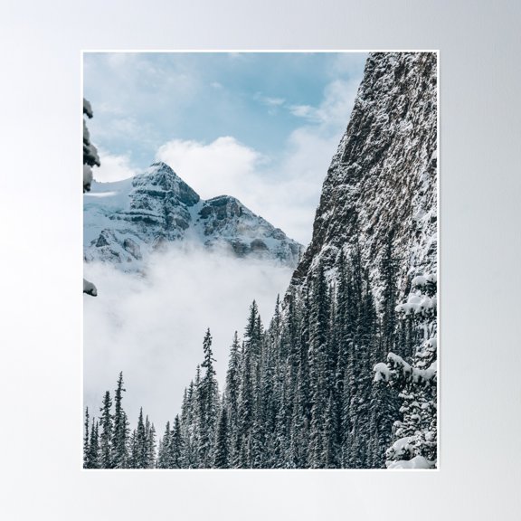 Mountain Range Views Poster Wall Art, Modern Wall Decor, 12x18 UNFRAMED