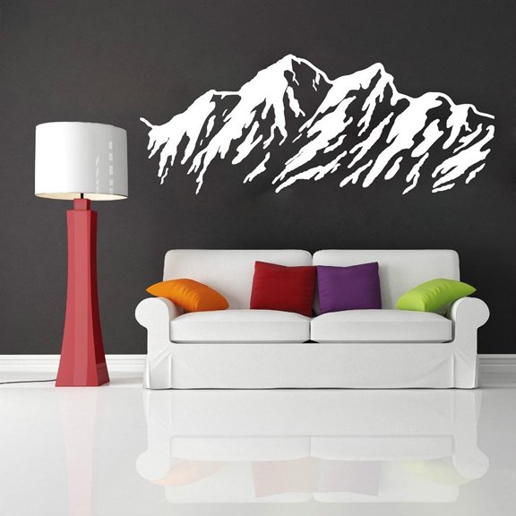 Mountain Range Wall Sticker Bedroom Baby Nursery Hill Mountain Ridge Wall Decal Living Room Vinyl Kids Room Home Decor DIY 143X57cm