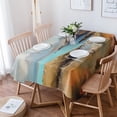 thumbnail image 1 of Mountain Rectangle/Square/Round Waterproof Tablecloths 60x102 inch Modern Landscape Oil Painting Abstract Art Polyester Table Cloth Table Cover Tabletop Decorations for Wedding Party Dinner, 1 of 6