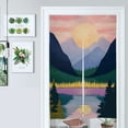 thumbnail image 1 of Mountain Reflection Lake Art Door Curtain Nordic Living Room DoorCurtain Porch Partition Curtain Kitchen Rative Half Curtain, 1 of 4