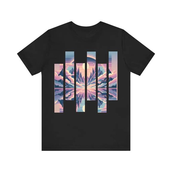 Mountain Reflection Montage - Jersey Short Sleeve Tee