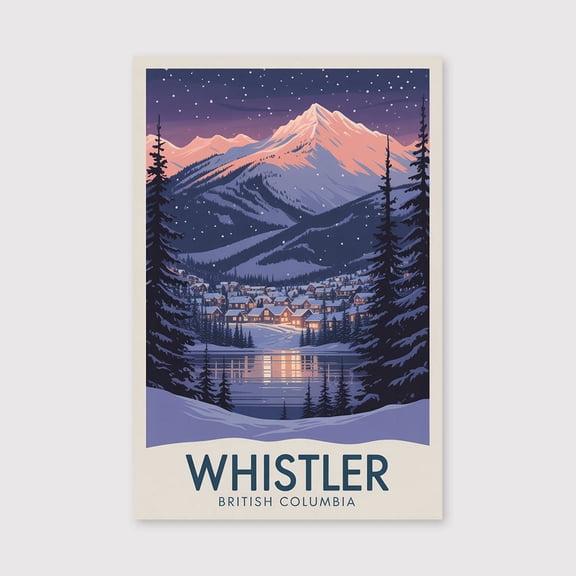 Mountain Resort Travel Print Canvas Wall Art, Mountain Resort Wall Hanging Home decor Mountain Resort Canvas Art, Ski Art Canvas Mountain Resort Print Canvas Skiing Mountain Resort-1WN2176