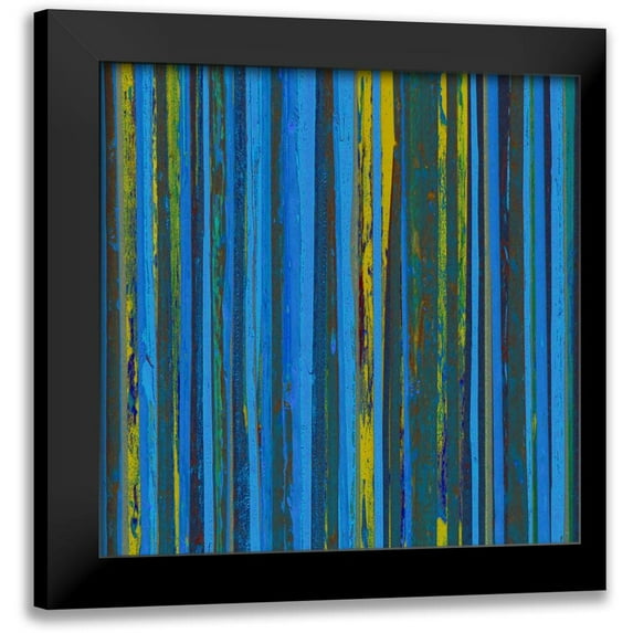 Mountain, Ricki 15x15 Black Modern Framed Museum Art Print Titled - Royal Stripes I