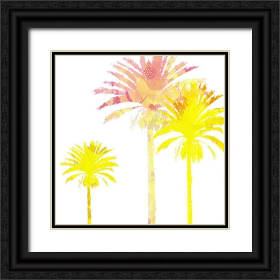 Mountain, Ricki 20x20 Black Ornate Wood Framed with Double Matting Museum Art Print Titled - Sunny Palm I
