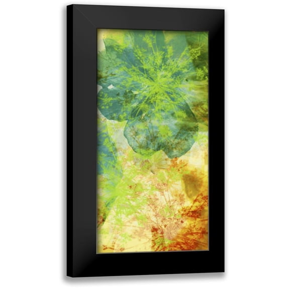 Mountain, Ricki 9x14 Black Modern Framed Museum Art Print Titled - Teal and Silhouettes II