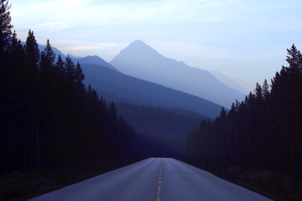 Mountain Road Canvas Art - Richard Wear Design Pics (17 x 11)