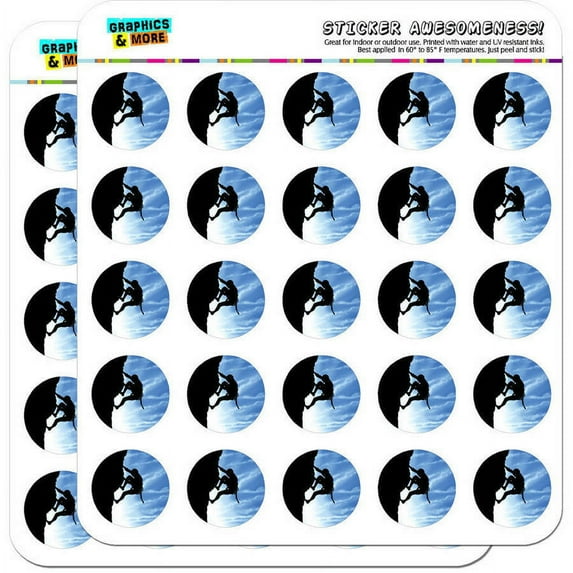 Mountain Rock Wall Climbing 50 1" Planner Calendar Scrapbooking Crafting Stickers