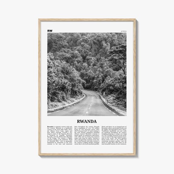 Mountain Rwanda And East Africa Road Photo Poster , Poster Print Only