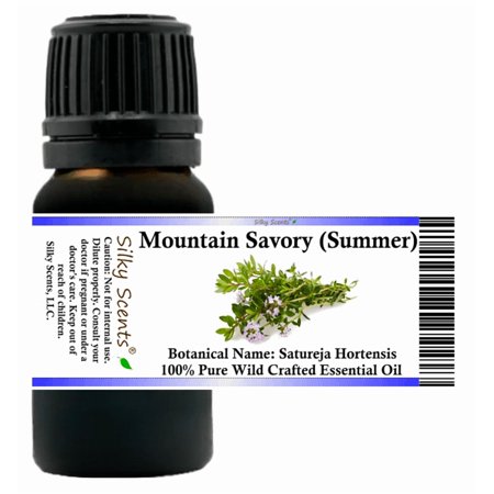 Mountain Savory Summer Wild Crafted Essential Oil 5 ml (1/6 fl oz) - 100% Pure and Natural by Silky Scents