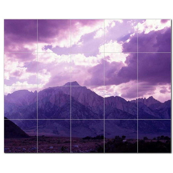 Mountain Scene Ceramic Tile Mural Kitchen Backsplash Bathroom Shower, 405624-M54
