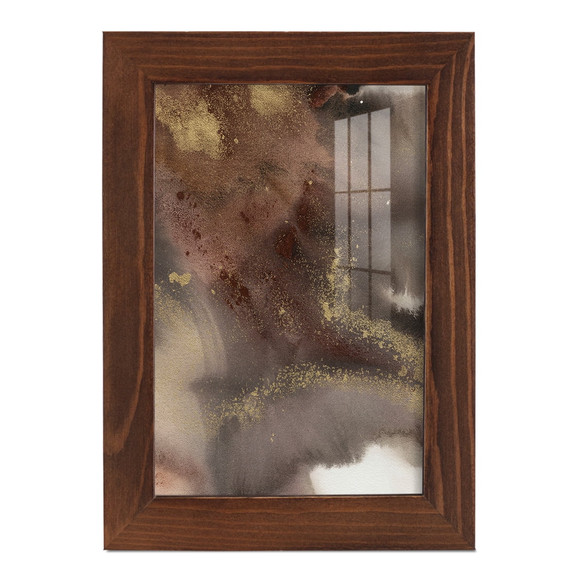 Mountain Seasons IV - Framed Print w/glass - Chestnut