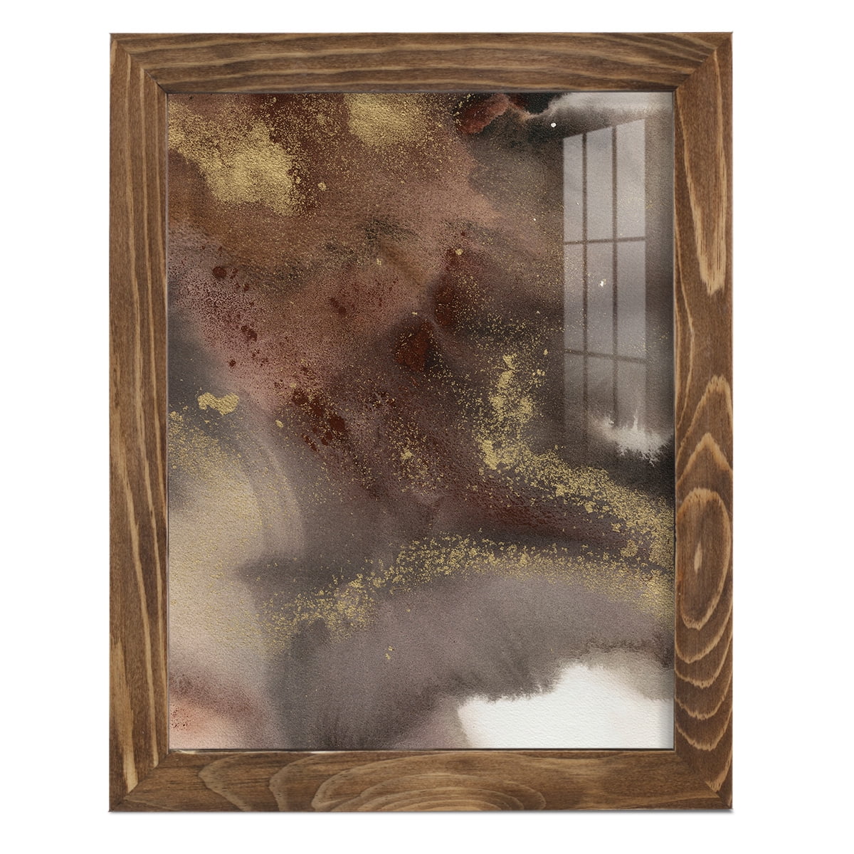 Mountain Seasons IV - Framed Print w/glass - Walnut