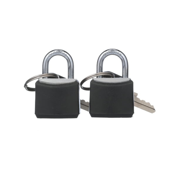 Mountain Security 20mm Aluminum Covered Padlock, 2-Pack