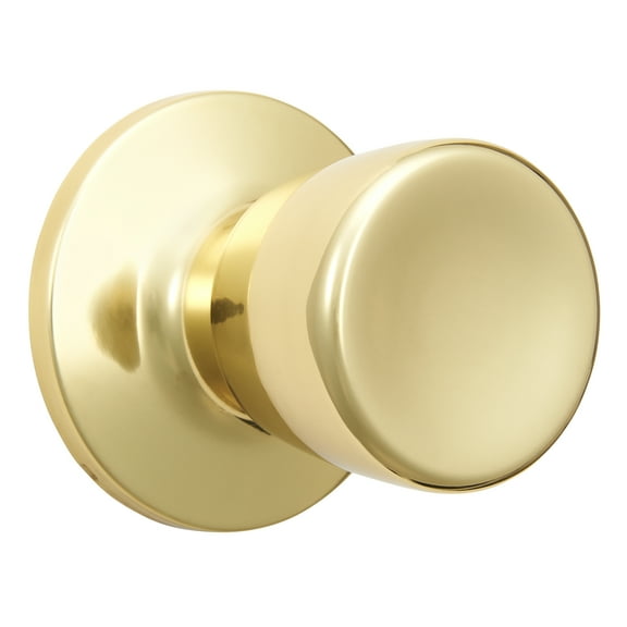 Mountain Security Interior Non-Locking Tulip Doorknob, Polished Brass Finish