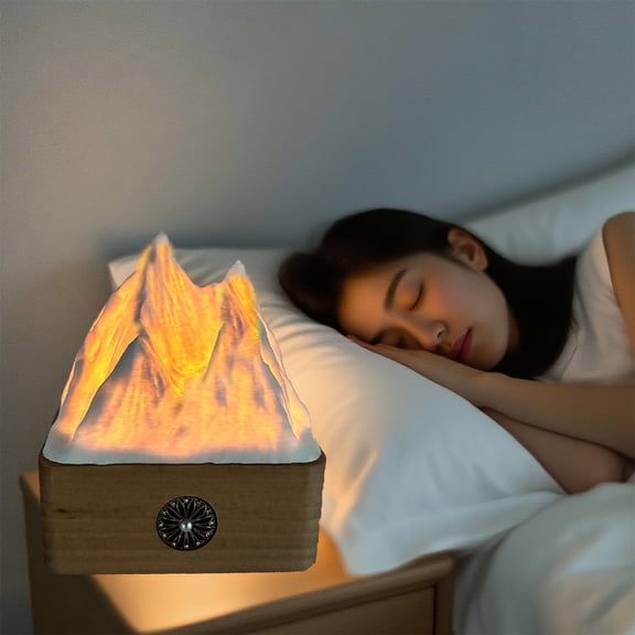 Mountain Shaped Bedside Ambience Lamp, Touch Activated Night Light, Bedroom Decorative Table Lamp, Soft Glow Ambient Lighting, Relaxation Mood Lamp For Bedroom Decor, Modern Home Light