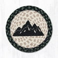 thumbnail image 1 of Mountain Silhouette Printed Swatch Round Rug, 10 x 10 in., 1 of 1