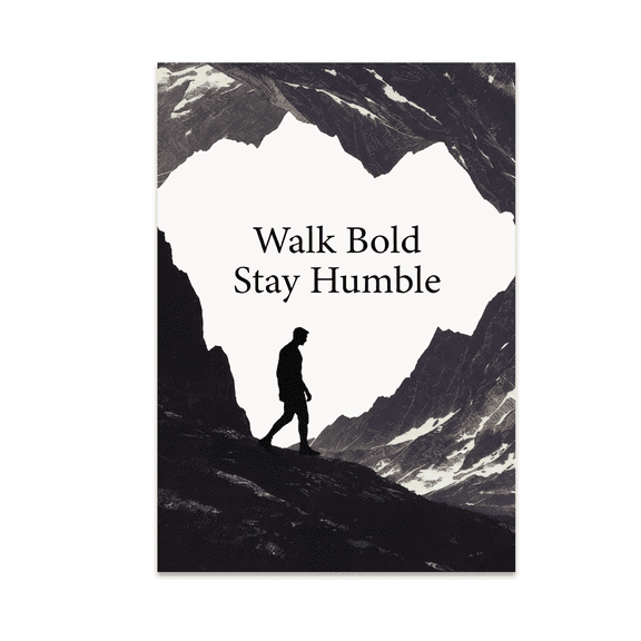 Mountain Silhouette Wall Art - Nature Lover - 13x19 Poster Print