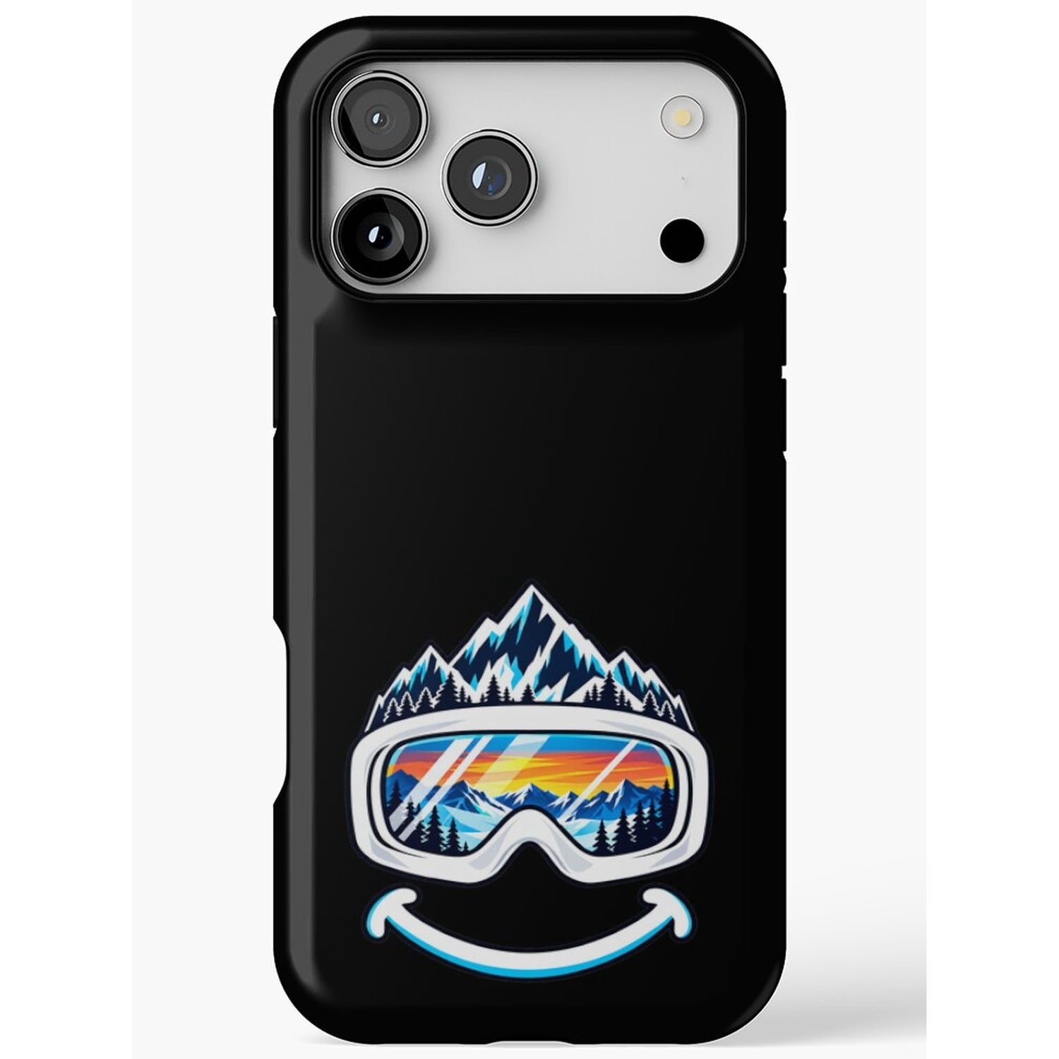 Mountain Ski Goggles and Sunset Reflection Tough Phone Case for Select ...