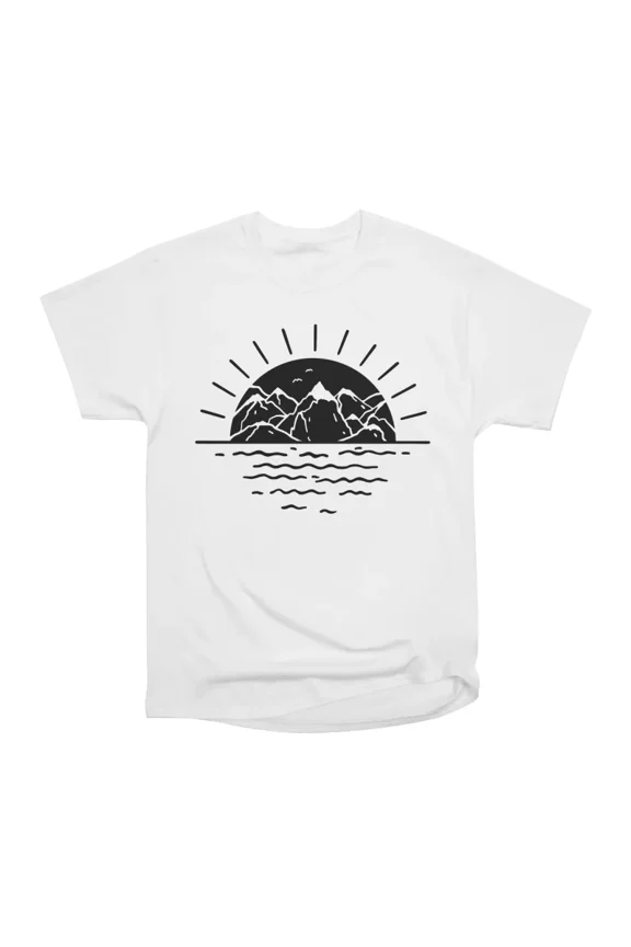 Mountain Skyline T-Shirt Tee Gift For Him Merch For Her Apparel For Friend