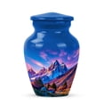 thumbnail image 1 of Mountain Small Keepsake Cremation Urn For Ashes Adult - 3 Inch Burial Urn For Women & Men - Blue Mini Urns For Human Ashes For Male And Female - Decorative Funeral Urns For Mom And Dad, 1 of 7