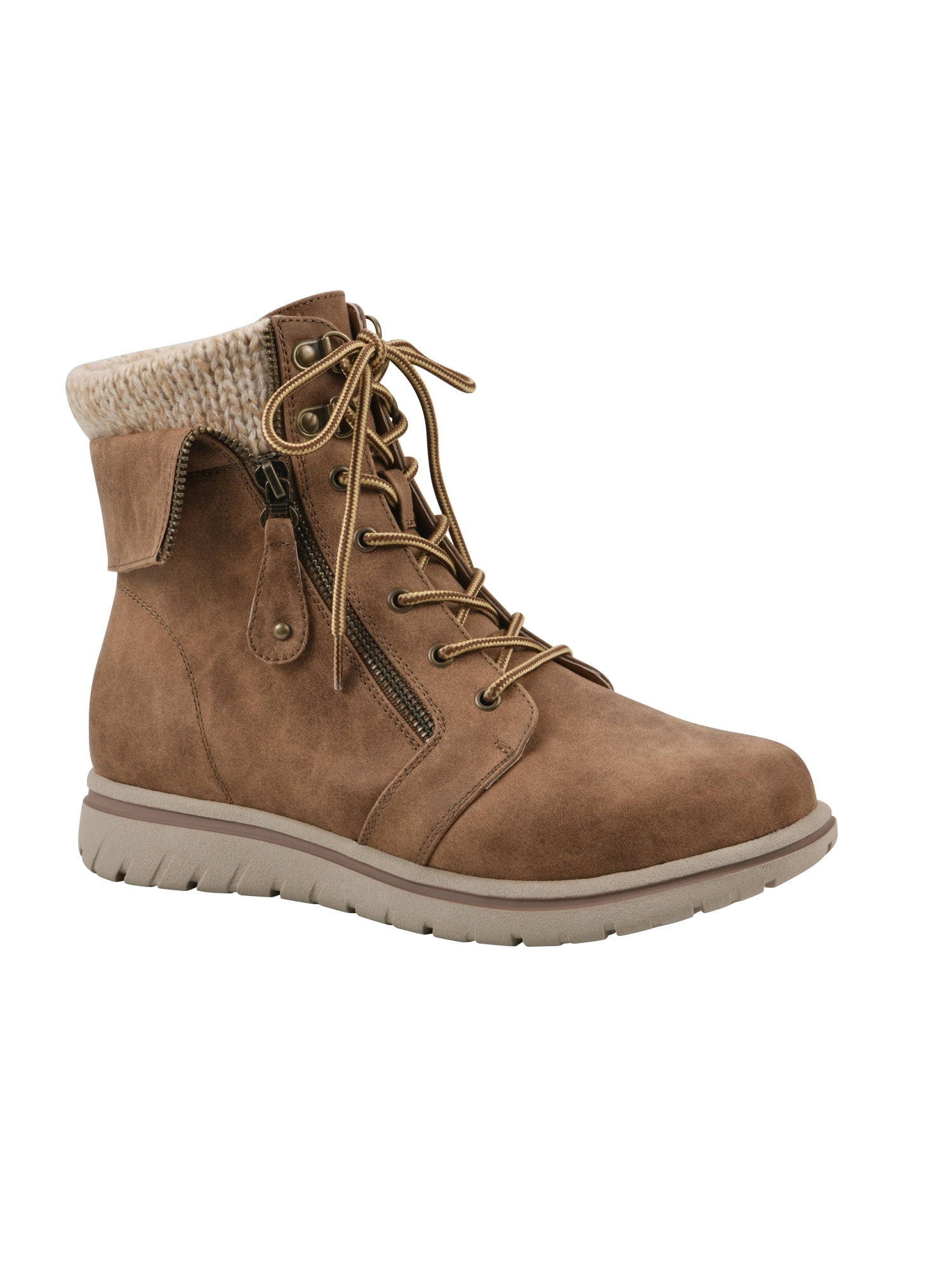 Mountain Sole Women's Cozy Hiker Boots, Wide Width