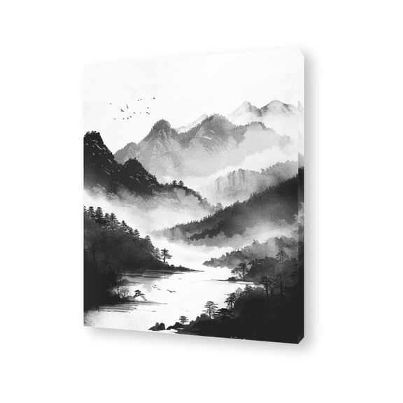 Mountain Solitude - 010 Canvas Painting