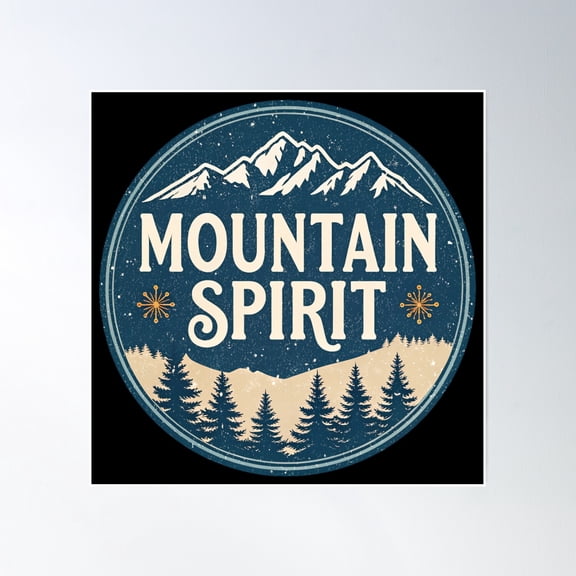 Mountain Spirit – Mystical Nature-Inspired Design Poster Wall Art, Modern Wall Decor, 16x16 UNFRAMED