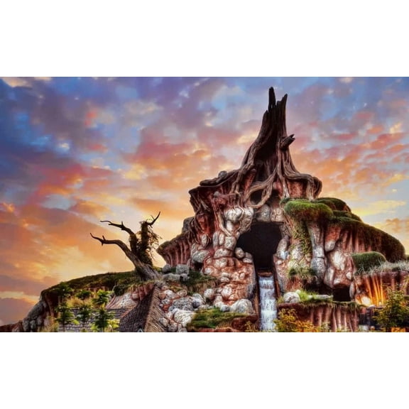 Mountain Splash Landscape Tin Sign Dramatic Nature Scenic Wall Decor 8 x 12 Inch