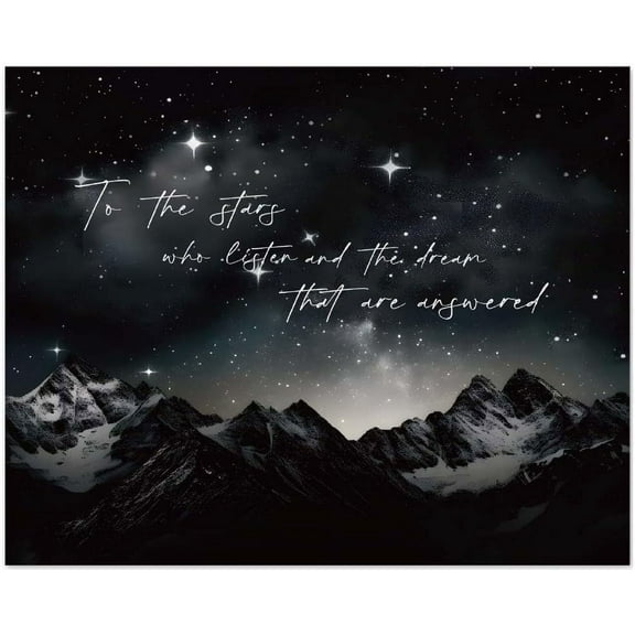 Mountain Starry Sky Wall Prints Vintage Wall Art Posters Posters Prints for Walls Night Mountains for Living Room Artwork Aesthetic Poster Bedroom Unframed 13.8x11in Colorful