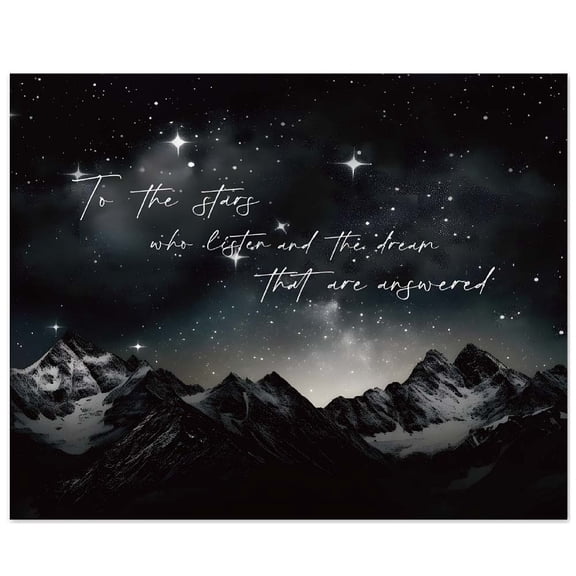 Mountain Starry Sky Wall Prints Vintage Wall Art Posters Posters Prints for Walls Night Mountains for Living Room Artwork Aesthetic Poster