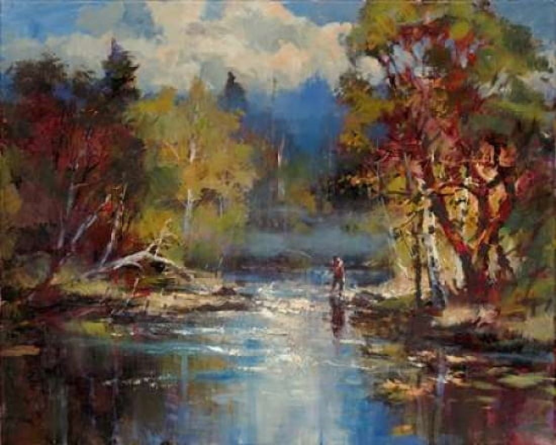 Mountain Stream Canvas Art - Brent Heighton (20 x 24)