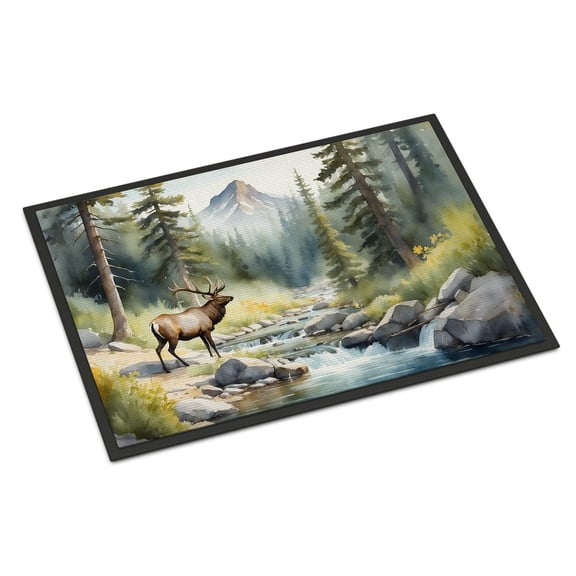 Mountain Stream Doormat Front Door Mat Indoor Outdoor Rugs for Entryway Non Slip Washable Low Pile 24H X 36W