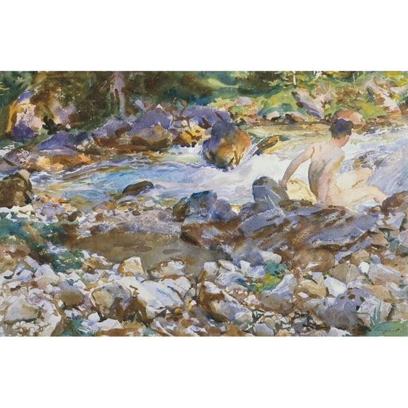 Mountain Stream Fine Art (24 x 18)