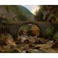 thumbnail image 1 of Mountain Stream in the Auvergne by Theodore Rousseau - 12" x 18" Art Print Wall Decor, 1 of 1