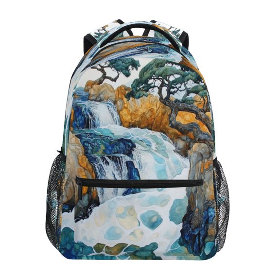 Mountain Streams Stylish Large Backpack 15L Self-Standing Durable Twill for School, Office and Travel Use