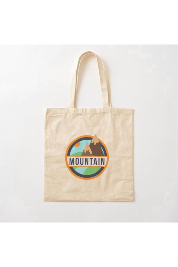 Mountain Style 004 Canvas Tote Bags, Reusable Shopping Bag