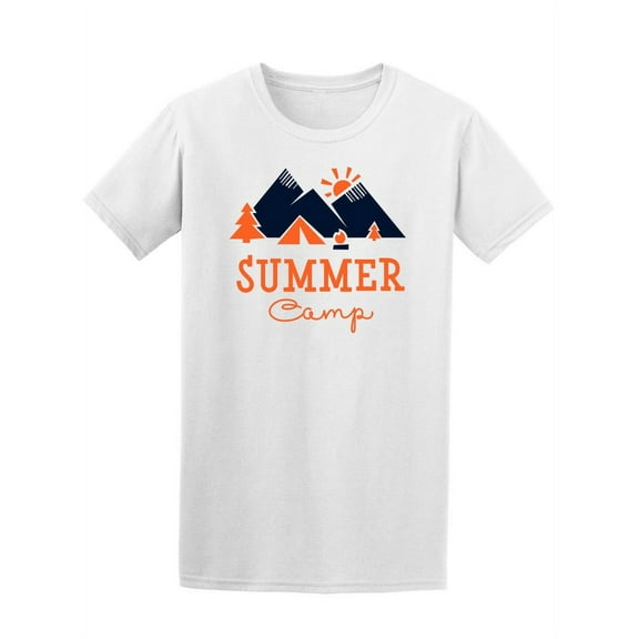 Mountain Summer Camp Lettering T-Shirt Men -Image by Shutterstock, Male Medium